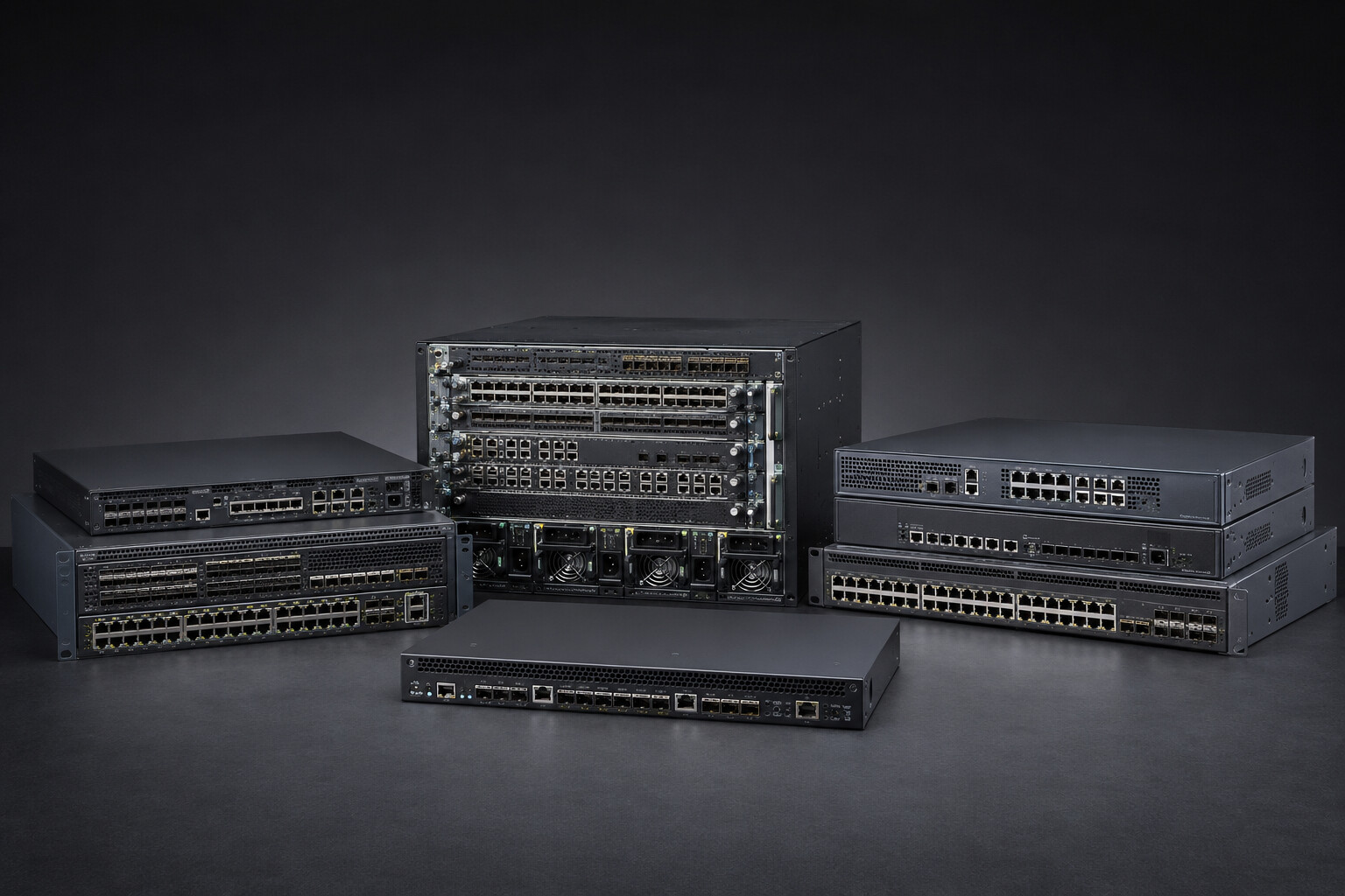 ภาพจำลองสมจริง Core Switch, Router และ Firewall ระดับ Enterprise